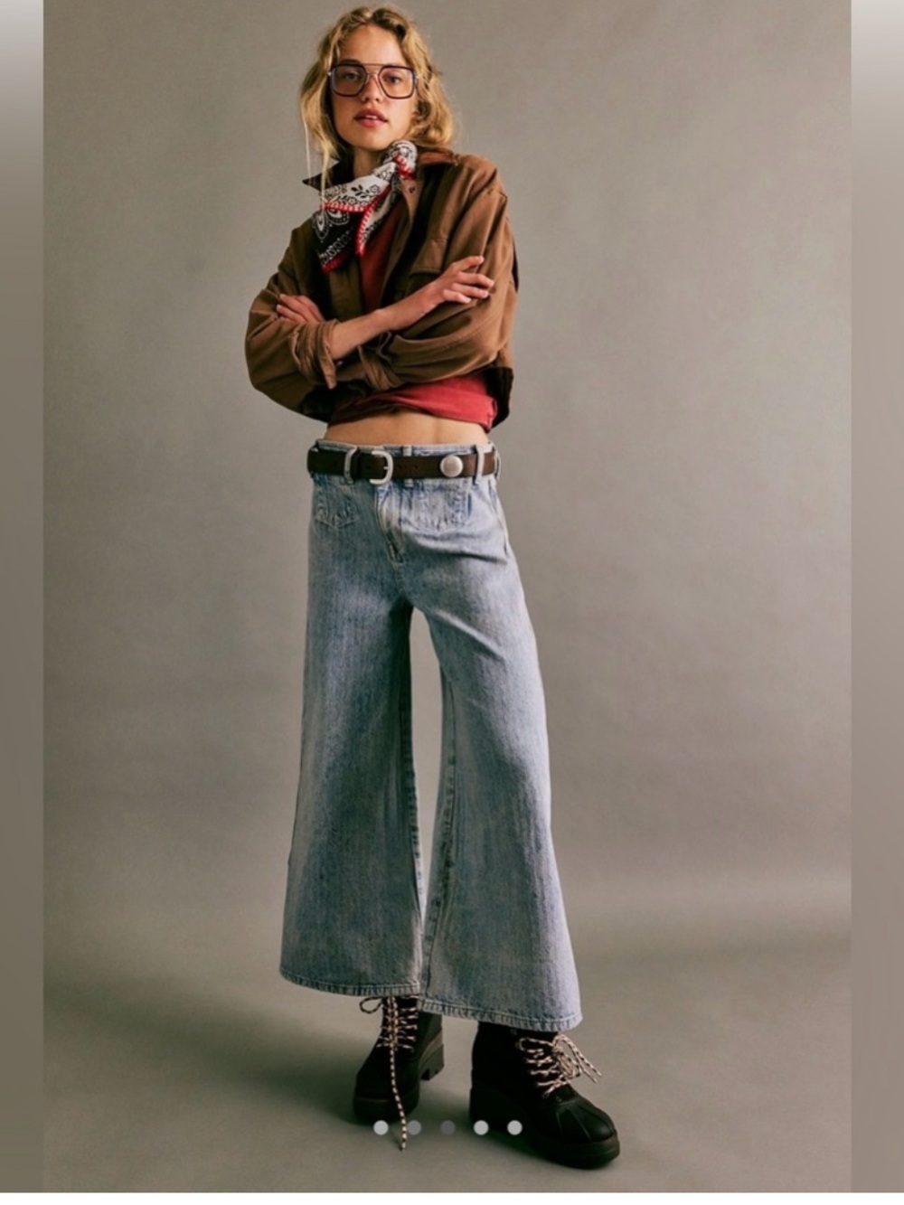 Free People We The Free Brette Crop Wide Leg Jean Size 29 NWT - Picture 5 of 12